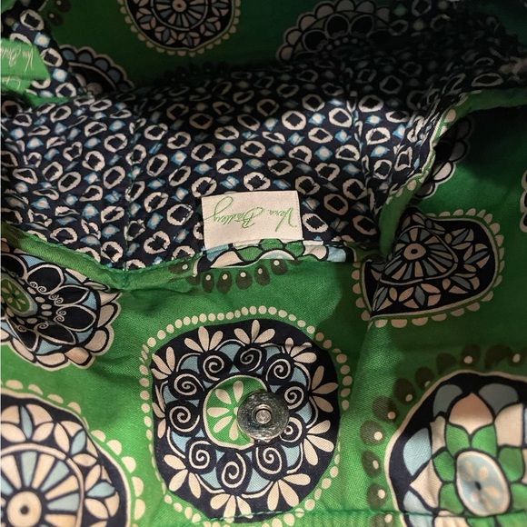 Vera Bradley Green Patterned Tote Bag - Picture 5 of 6